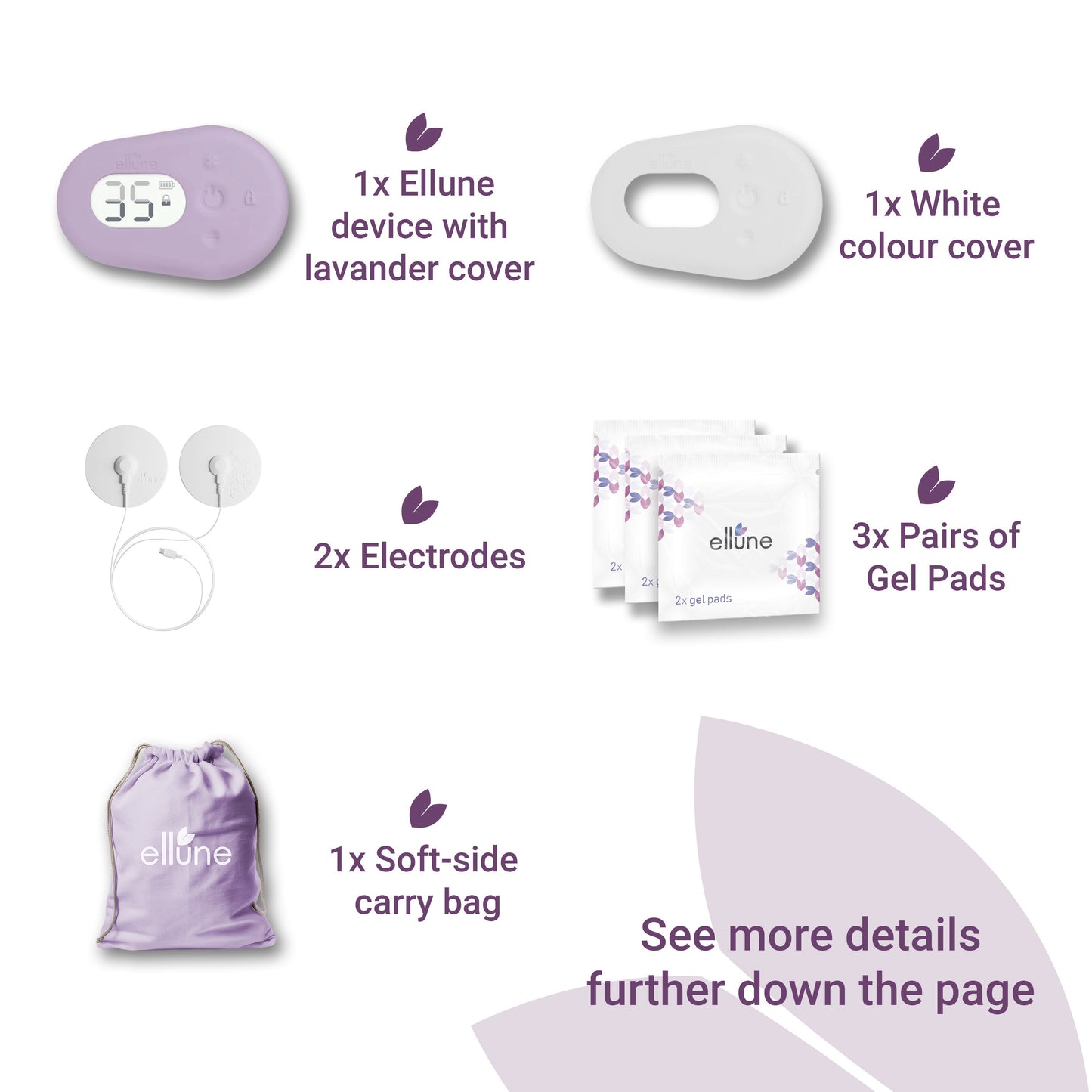 box of ellune menstrual pain relief product